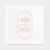 Oval Rahmen Moderne Minimalistische Personalisiert Servietten Mit Folie (Vorderseite)