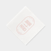 Oval Rahmen Moderne Minimalistische Personalisiert Servietten Mit Folie (Rechts)