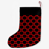 Oval rotes Schwarz Kleiner Weihnachtsstrumpf (Rückseite)