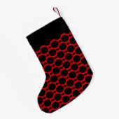 Oval rotes Schwarz Kleiner Weihnachtsstrumpf (Rückseite (Hängend))