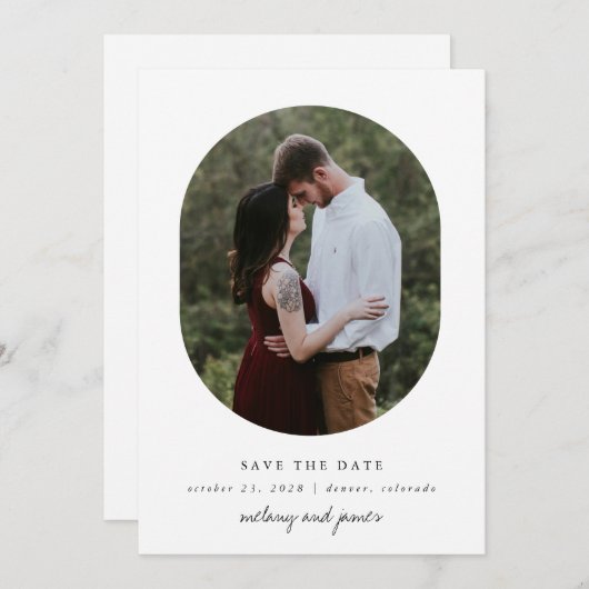 Oval Save The Date (Vorne/Hinten)