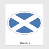 Oval Scottish flag of Scotland Vinyl Car Aufkleber (Blatt)