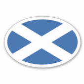 Oval Scottish flag of Scotland Vinyl Car Aufkleber (Vorderseite)