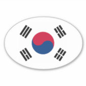 Oval South Korea flagge Vinyl Car Aufkleber (Vorderseite)