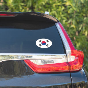 Oval South Korea flagge Vinyl Car Aufkleber
