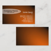 Oval - Spotlit Orange Visitenkarte (Vorne/Hinten)