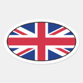 Oval Sticker für britische Flagge (Vorderseite)
