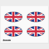 Oval Sticker für britische Flagge (Blatt)