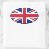 Oval Sticker für britische Flagge (Tasche)