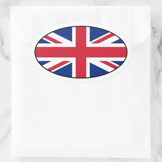 Oval Sticker für britische Flagge (Tasche)