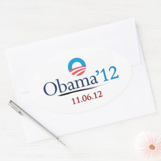 Oval Sticker für Classic Obama 2012 (Umschlag)