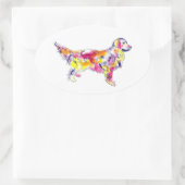 Oval Sticker für Golden Retriever (Tasche)