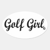 Oval Sticker für Golf Girl (Vorderseite)