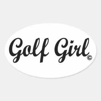 Oval Sticker für Golf Girl