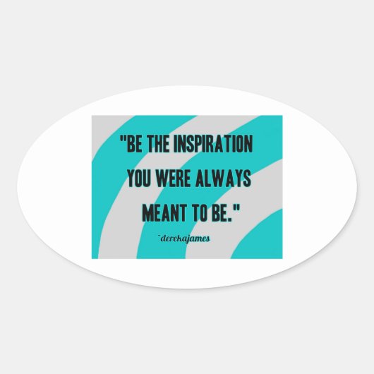 Oval-Sticker für Inspiration Ovaler Aufkleber (Vorderseite)