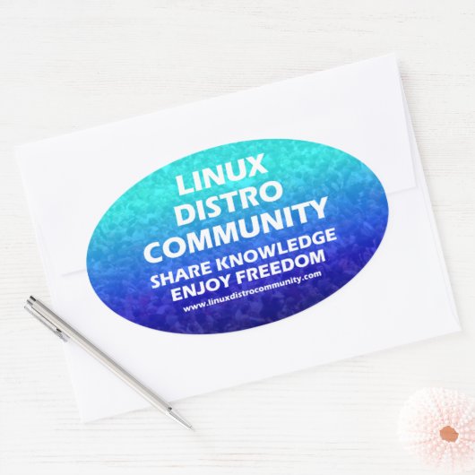 Oval Sticker für Linux Distro Community (Umschlag)