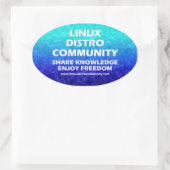 Oval Sticker für Linux Distro Community (Tasche)
