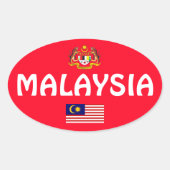 Oval Sticker für Malaysia (Vorderseite)