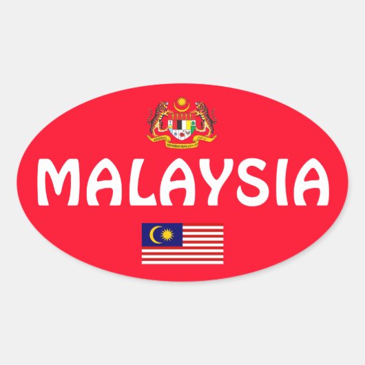 Oval Sticker für Malaysia (Vorderseite)