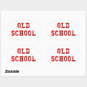 Oval-Sticker | Geschenke von Oldskool für Männer Ovaler Aufkleber (Blatt)