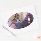 Oval-Sticker Ovaler Aufkleber (Umschlag)