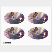 Oval-Sticker Ovaler Aufkleber (Blatt)