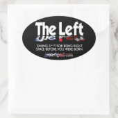 Oval Stickers - Die Links, definierten.. (Tasche)