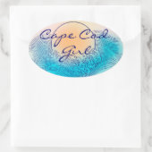 Oval Stickers für Cape Cod Girl (4 pro Blatt) (Tasche)
