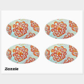 Oval Stickers Marigolds, (Blatt)