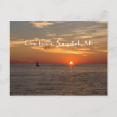 Oval Strand Postkarte (Vorderseite)