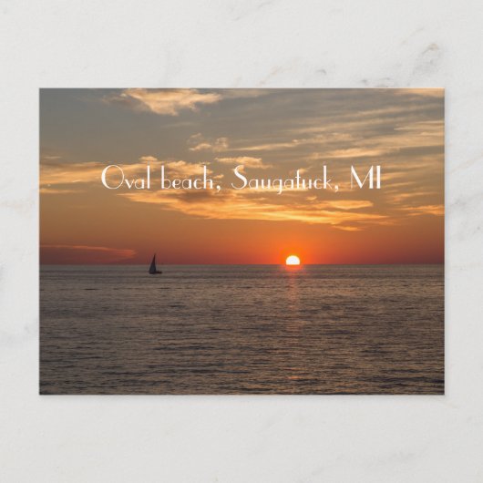 Oval Strand Postkarte (Vorderseite)