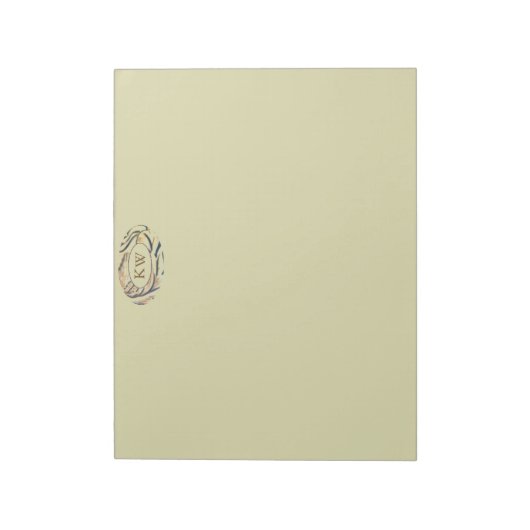 Oval Stripes-KW Notepad Notizblock (Rotiert)