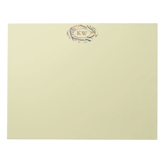 Oval Stripes-KW Notepad Notizblock (Vorderseite)