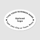 Oval-Tag der Unternehmensmarke Namensschild (Vorderseite)