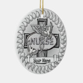 Oval-Taubenschwester Keramik Ornament (Rechts)