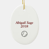 Oval Tennis Weihnachtsschmuck für Mädchen (Hinten)