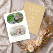 Oval Them & Now Modern 2 Photos Graduation Collage