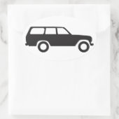Oval Toyota Land Cruiser 60er Icon Sticker (Tasche)