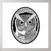 Oval Tree Owl Poster (Vorne)