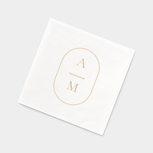 Oval Ursprüngliche Hochzeitsfoil geprägt Napkins Servietten Mit Folie (Links)