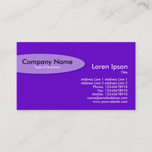 Oval - Violet Visitenkarte (Vorderseite)