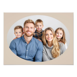 Oval Vorlage für Familienporträt-Fotovergrößerung Fotodruck