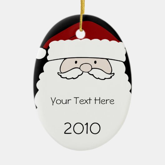 Oval Weihnachtsmann Weihnachtsschmuck (Vorne)