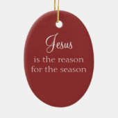 Oval Weihnachtsschmuck im Norden, Rot (Hinten)