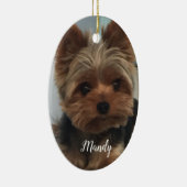 Oval Yorkie Ornament (Rechts)