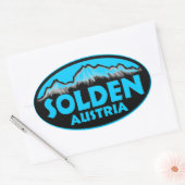 Ovalaufkleber in Solden Austria Ovaler Aufkleber (Umschlag)