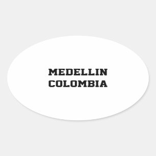 Ovalaufkleber Medellin Kolumbien Ovaler Aufkleber