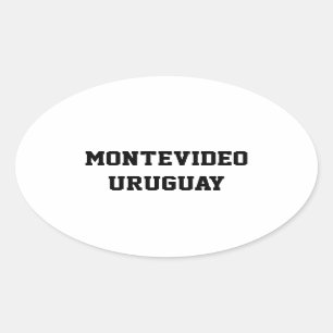 Ovalaufkleber Montevideos Uruguay Ovaler Aufkleber