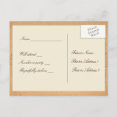 Ovale antike UAWG Einladungspostkarte (Rückseite)