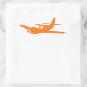 Ovale Aufkleber für das einfache orangefarbene wei (Tasche)